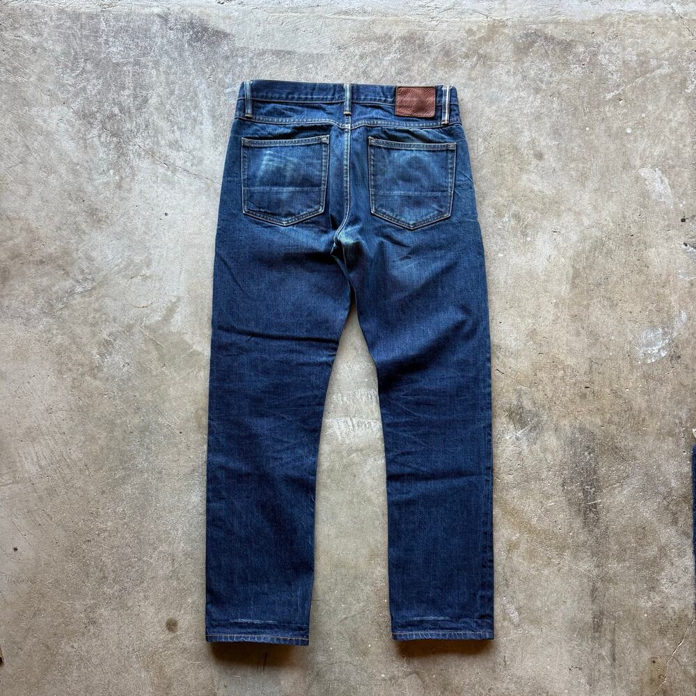 Gustin USA Made Selvedge Buttonfly Slim Fit Dark Wash Denim Jeans Size 34x31
